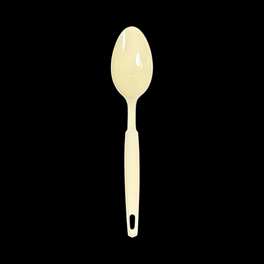 Vintage‎ EKCO Serving Solid Spoon Nylon Beige Plastic Kitchen Utensil USA